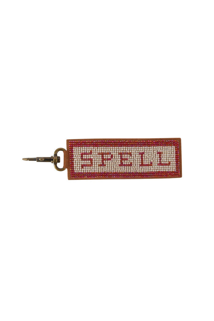 Spell Beaded Key Ring - Pink