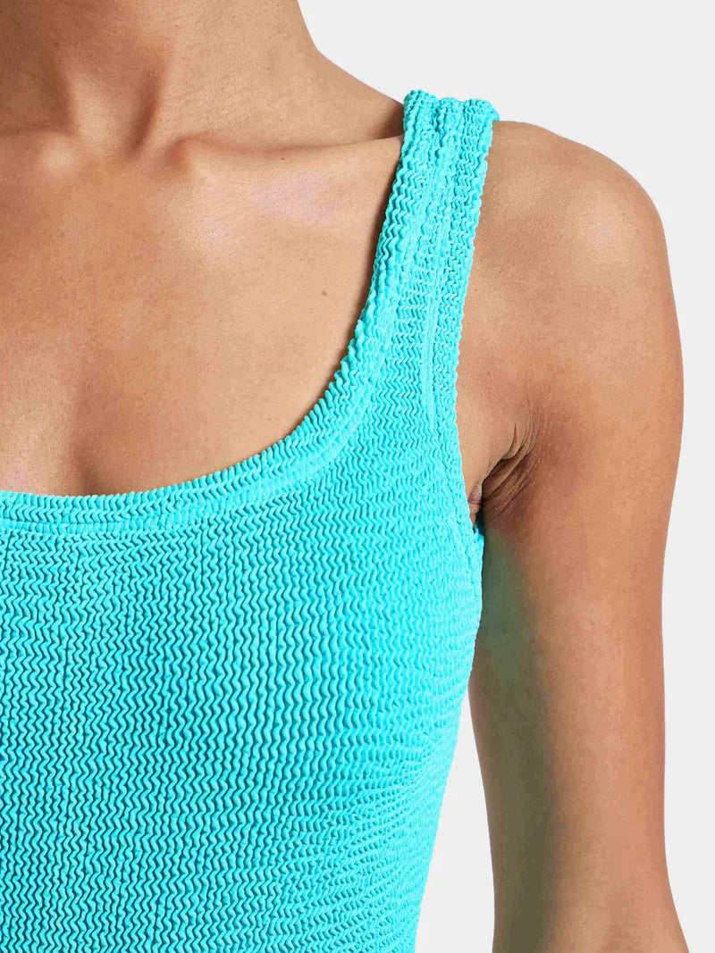 Square Neck Swim - Aqua