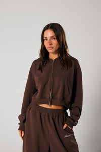 Cropped Hood - Brown
