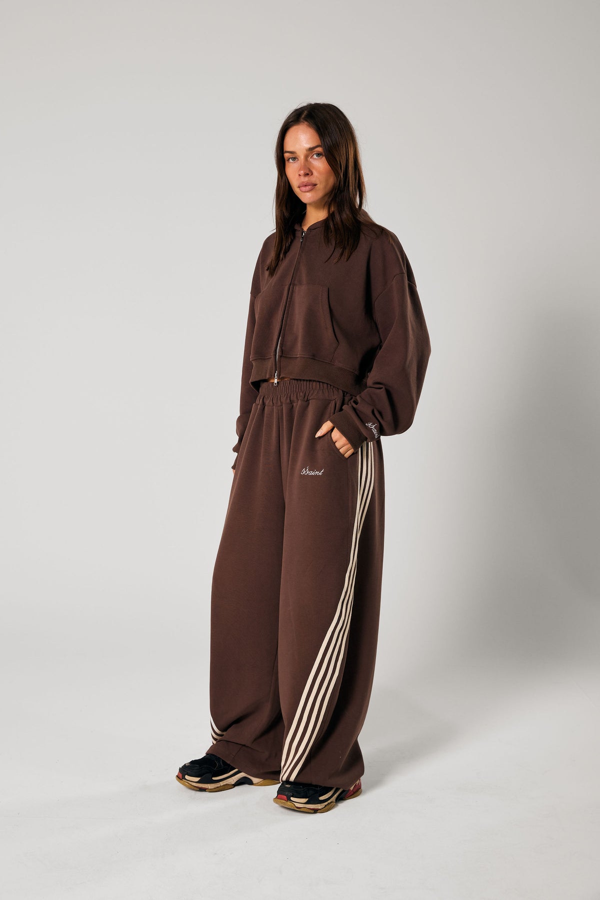 Cropped Hood - Brown
