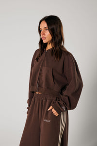 Cropped Hood - Brown