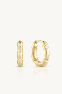 Starburst Gold Hoops