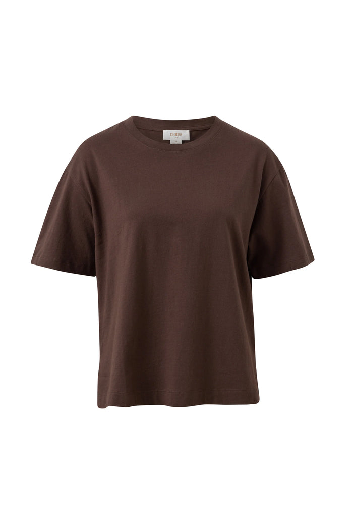 Stevie Slouchy Tee -Brunette Brown