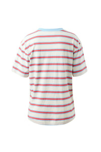 Stevie Slouchy Tee - Milk Fresh Blue Red Stripe