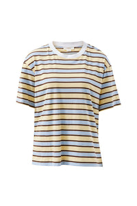 Stevie Slouchy Tee - New Butter Brunette Stripe