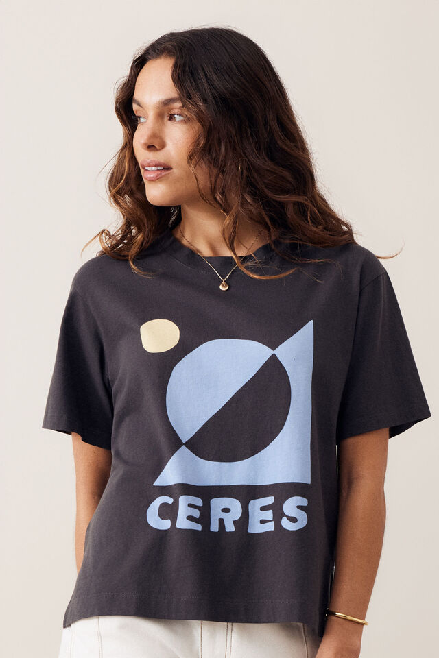Stevie Slouchy Tee - Phantom Ceres Moon. Ceres Life