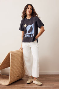 Stevie Slouchy Tee - Phantom Ceres Moon. Ceres Life