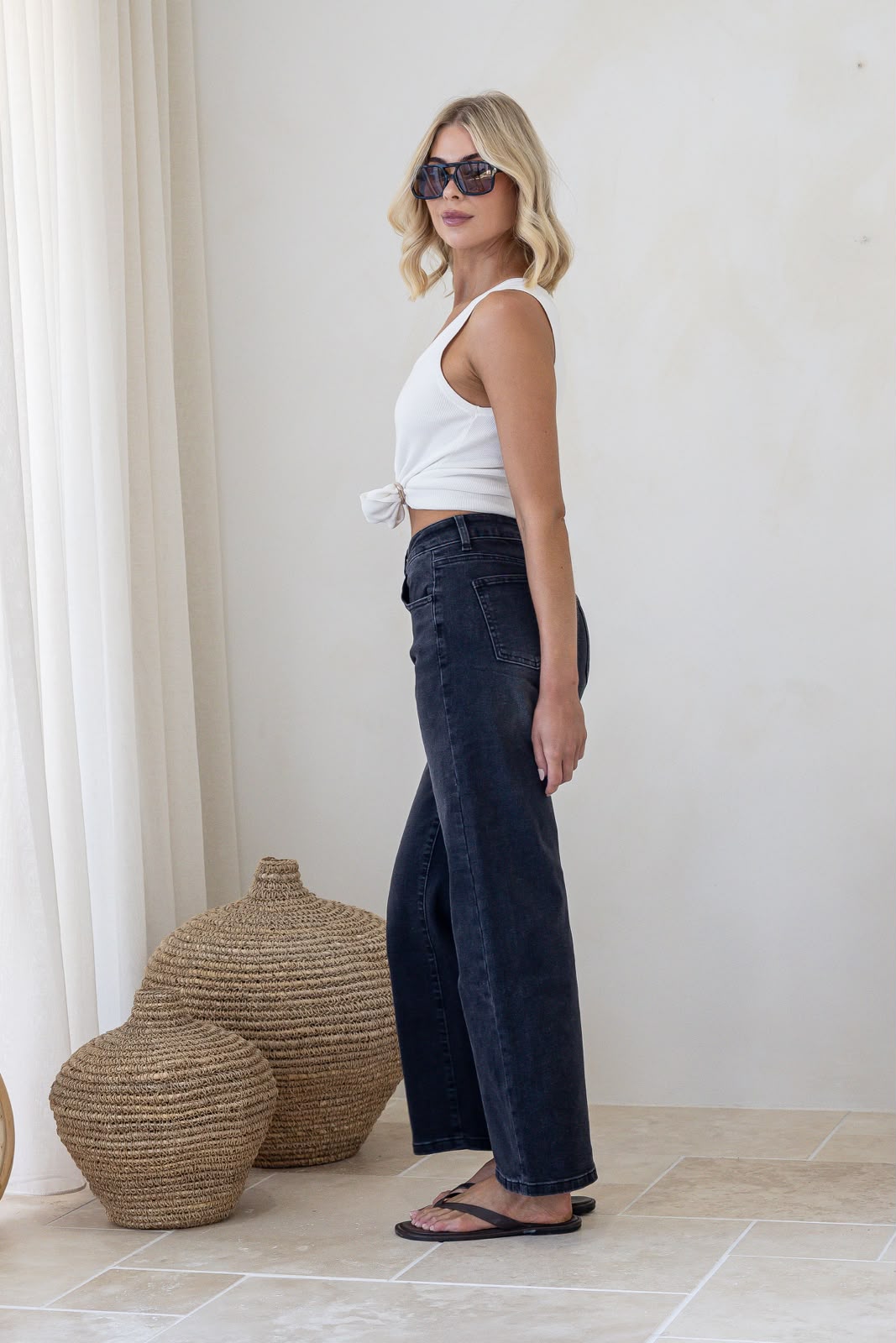 Straight Leg Eldorado Jeans - Wash Black. Sare Store