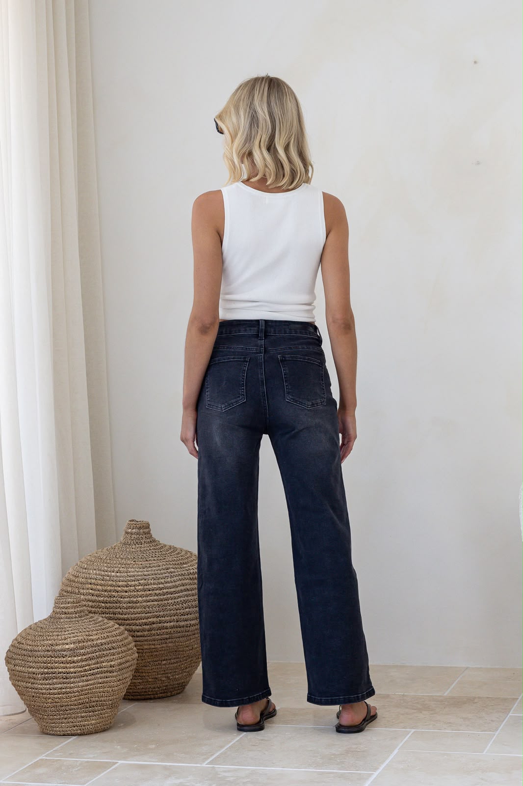 Straight Leg Eldorado Jeans - Wash Black. Sare Store