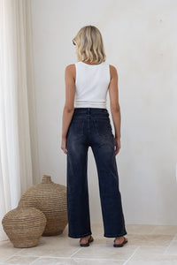 Straight Leg Eldorado Jeans - Wash Black. Sare Store