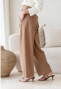 Stretch Barrel Jeans - Warm Tan. Sare Store