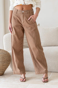 Stretch Barrel Jeans - Warm Tan. Sare Store