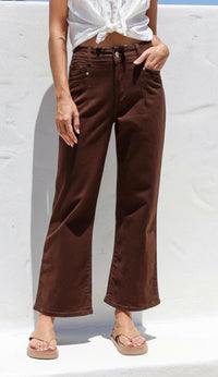 Stretch J-Lo Jean - Chocolate. Sare Store
