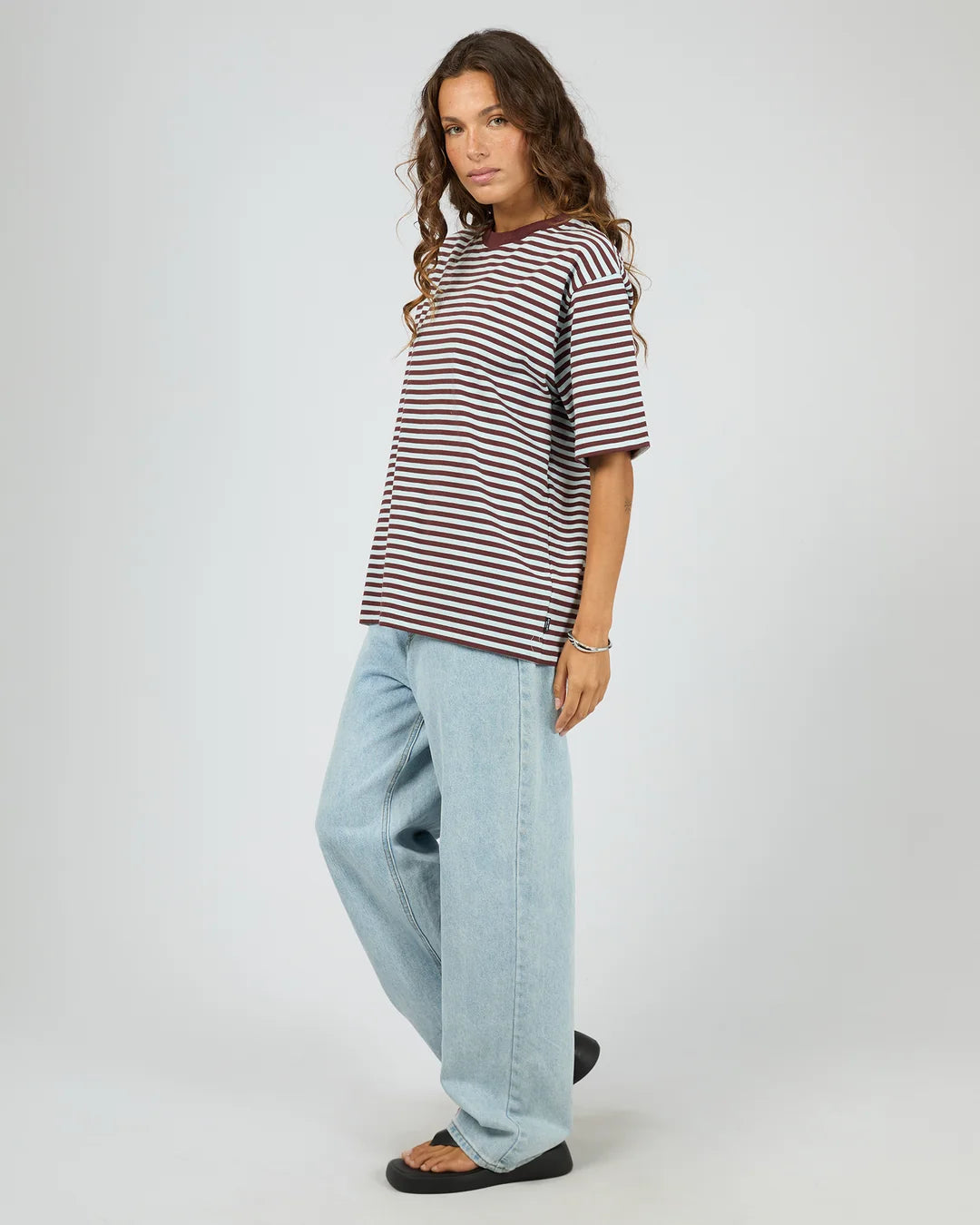 Stripe Short Sleeve Tee - Light Blue