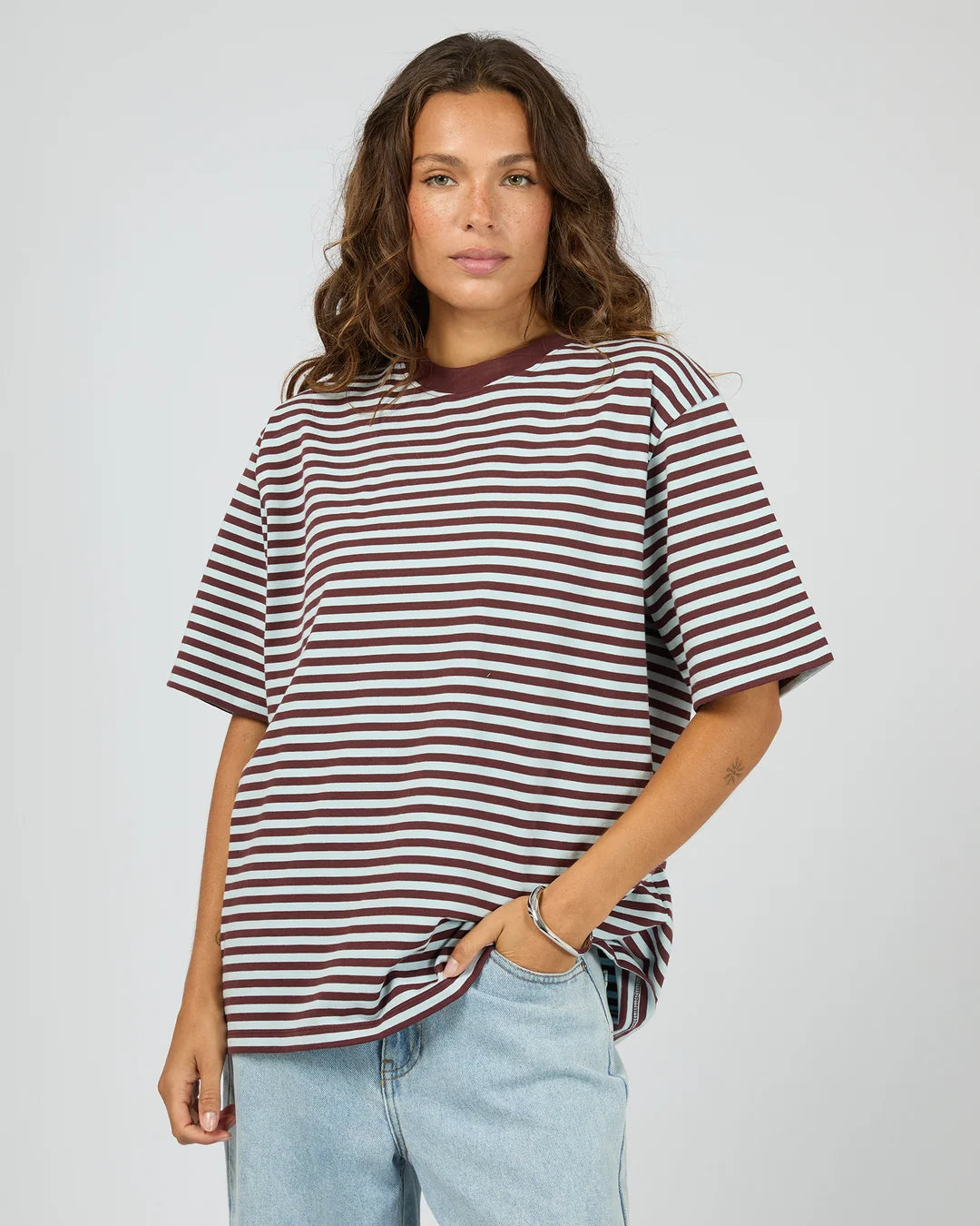 Stripe Short Sleeve Tee - Light Blue