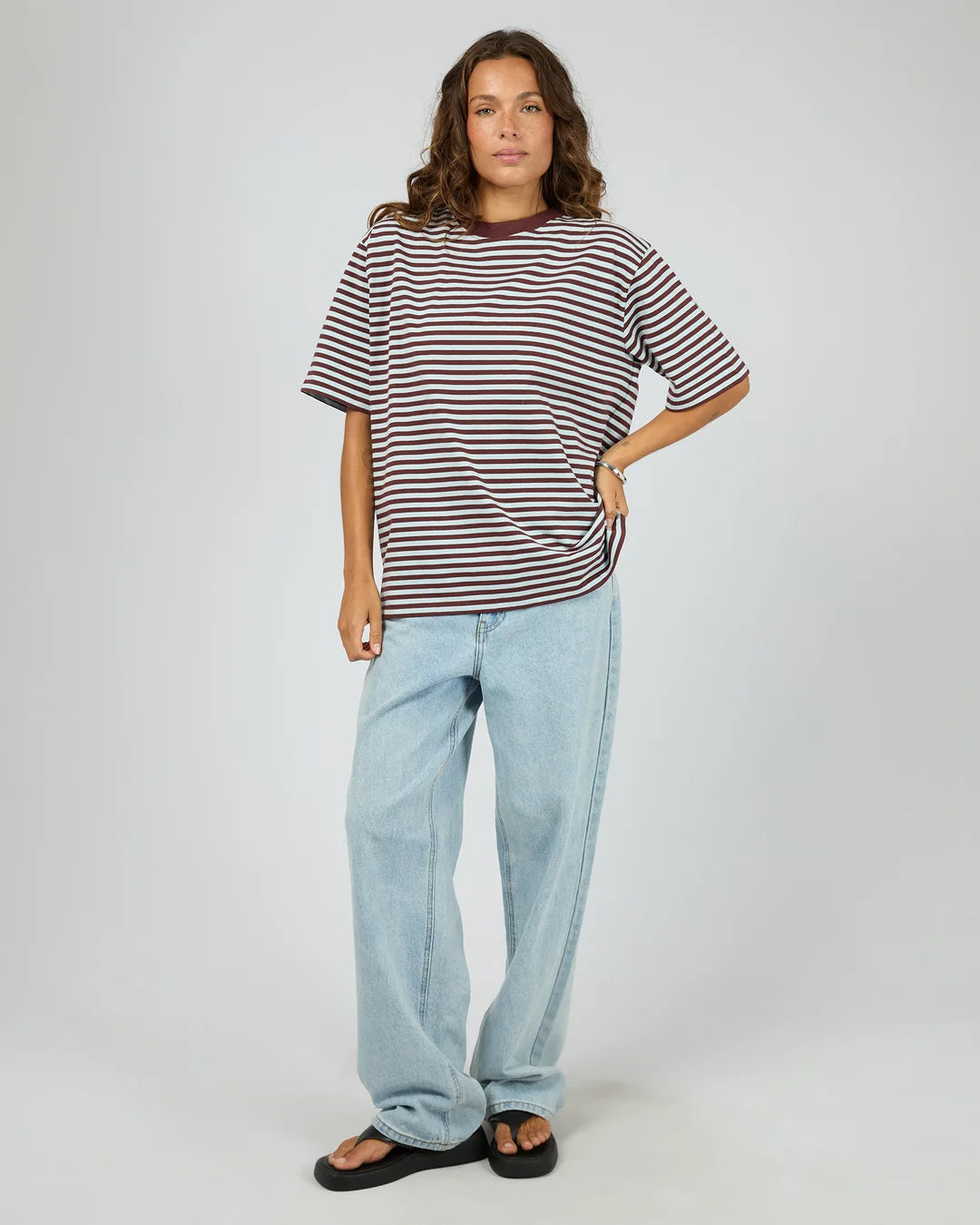 Stripe Short Sleeve Tee - Light Blue