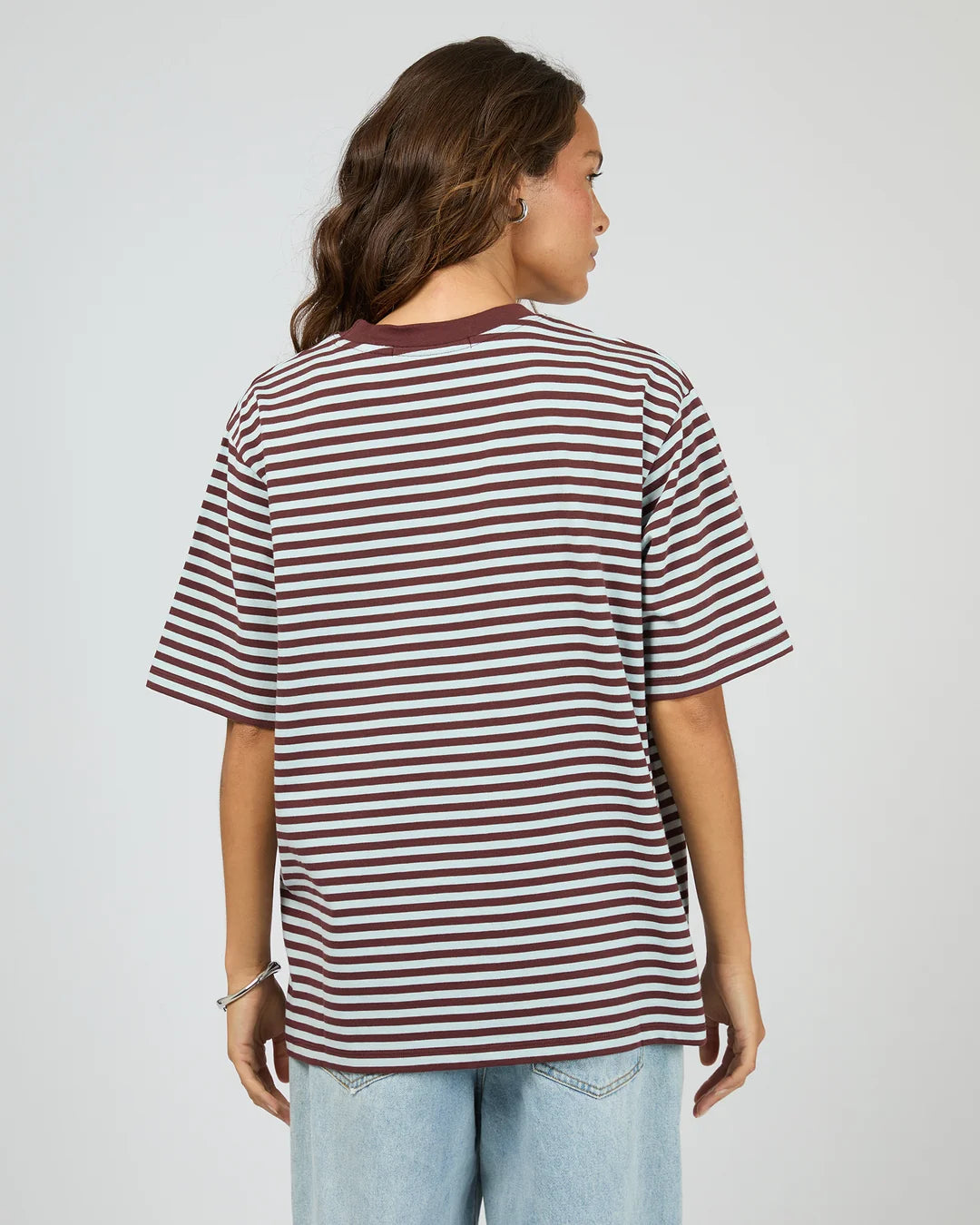 Stripe Short Sleeve Tee - Light Blue