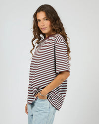 Stripe Short Sleeve Tee - Light Blue