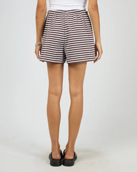 Stripe Tie Waist Short - Light Blue