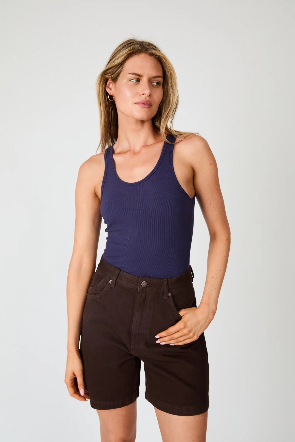 Super Mirage Denim Shorts - Chocolate