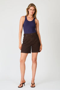 Super Mirage Denim Shorts - Chocolate