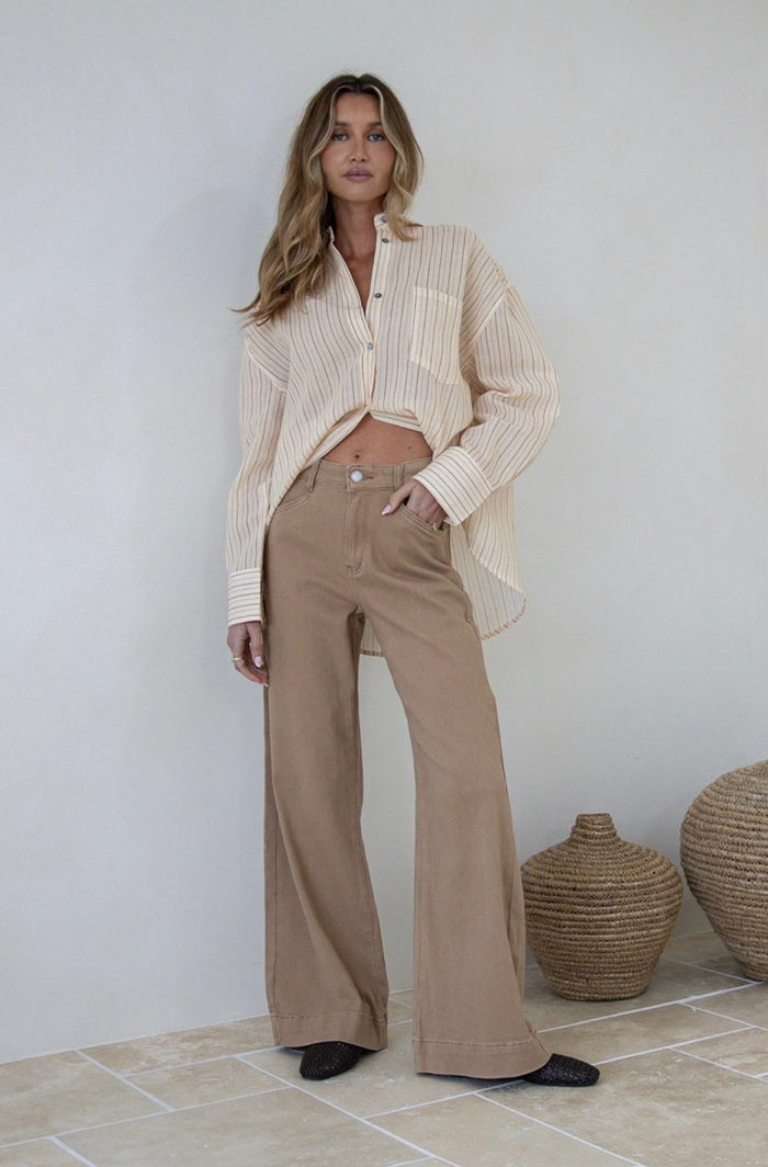 Sutton Stretch Jeans - Warm Beige. Sare Store