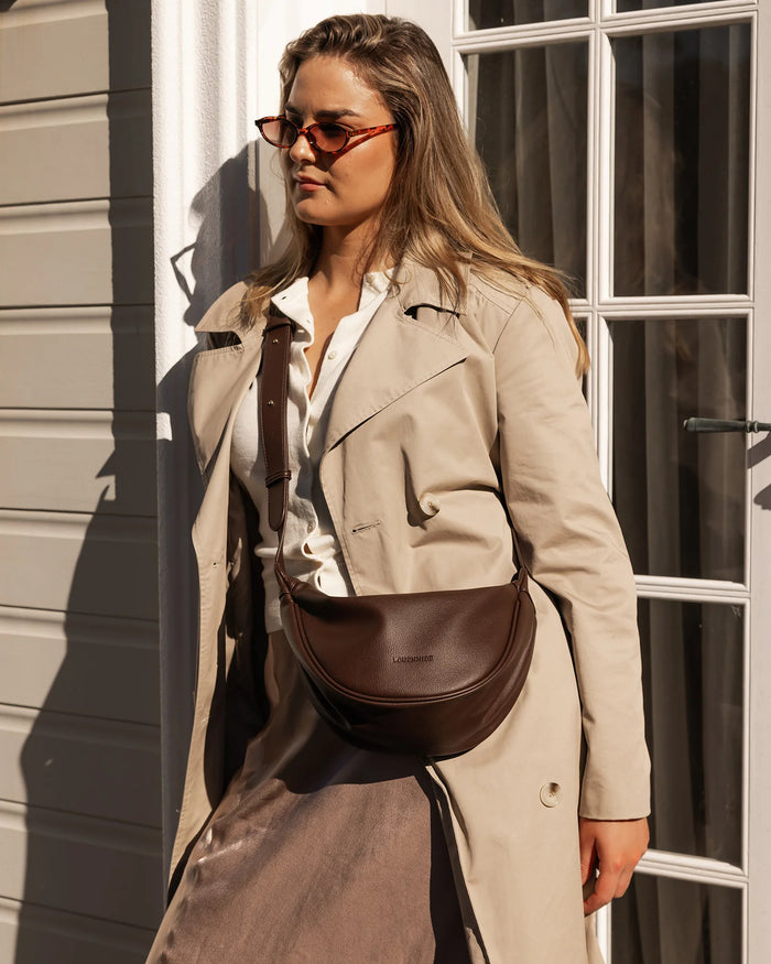 Sylvia Crossbody Bag -Chocolate. Louenhide