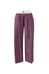 THE LOUNGE PANT - BURGUNDY WASHED NAVY STRIPE