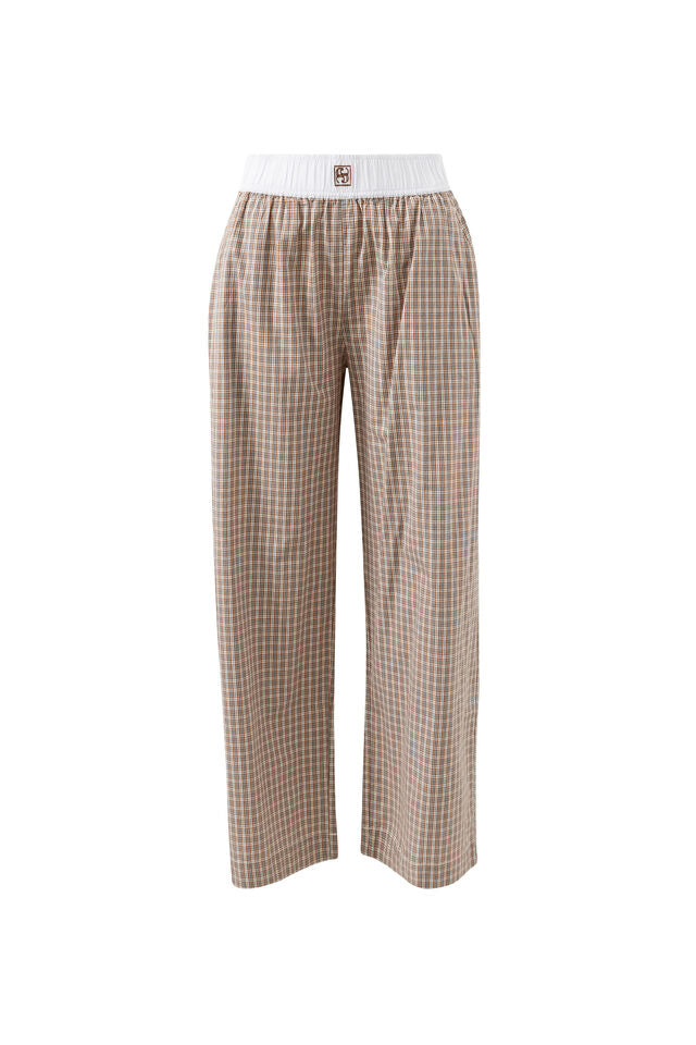 THE LOUNGE PANT - TOFFEE CHECK