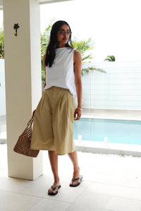 Tahlia Twist Strap Tank - White