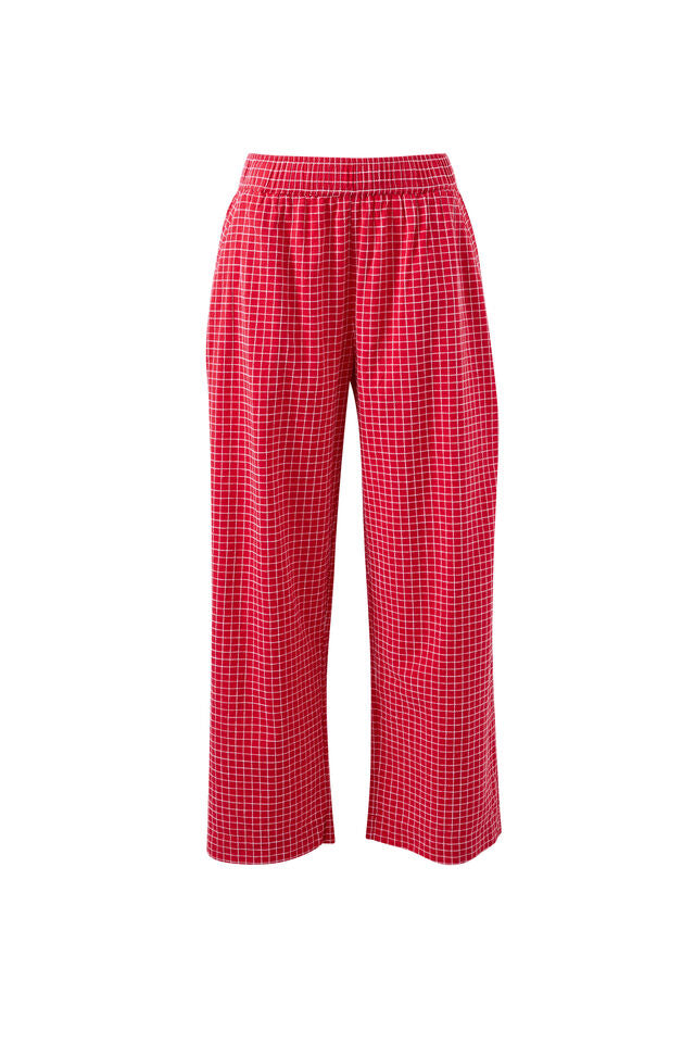 The Lounge Pant - Textured Red Check. Ceres Life