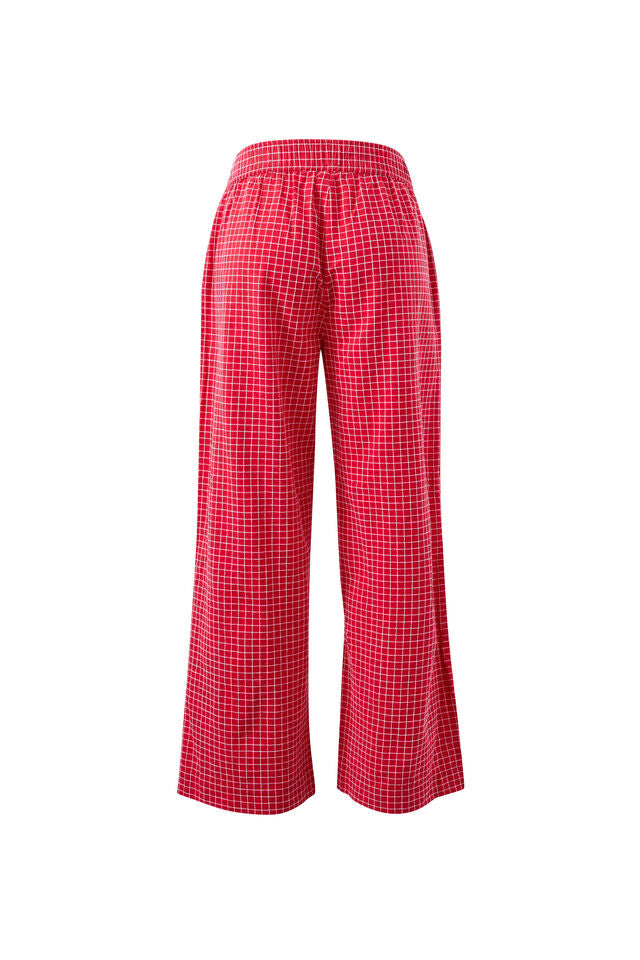 The Lounge Pant - Textured Red Check. Ceres Life