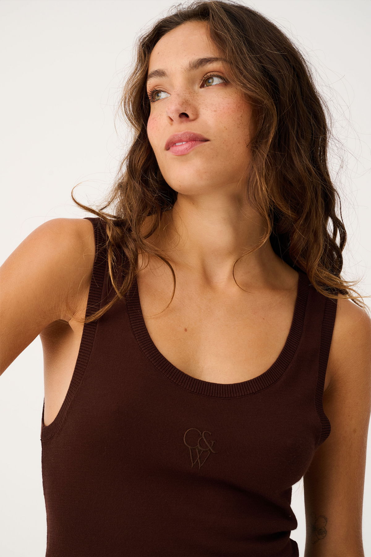 Thea Knit Tank- Truffle