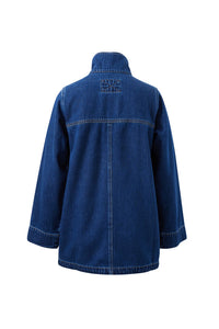Tilda Funnel Neck Shacket - Midnight. Ceres Life