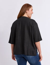 Tilly Woven Tee - Black