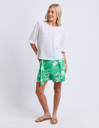 Tilly Woven Tee - White