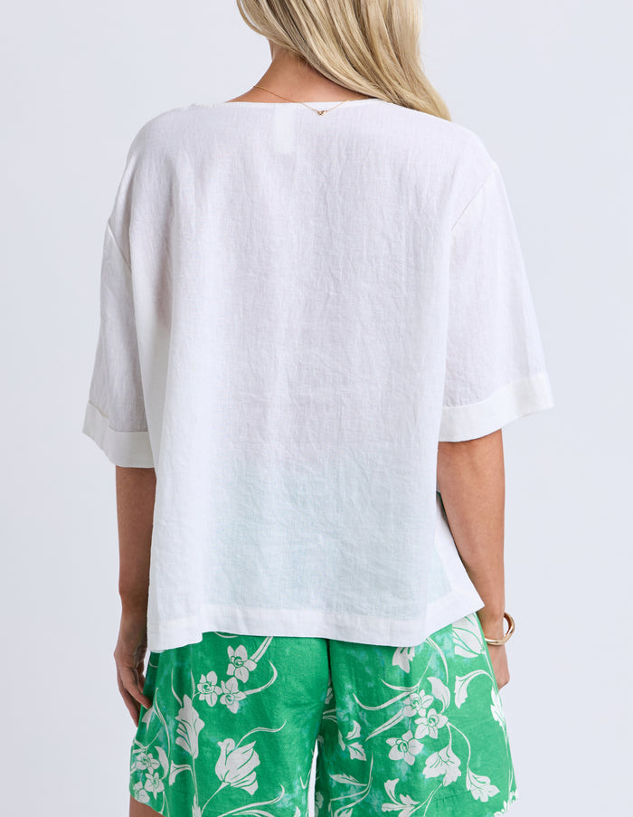Tilly Woven Tee - White