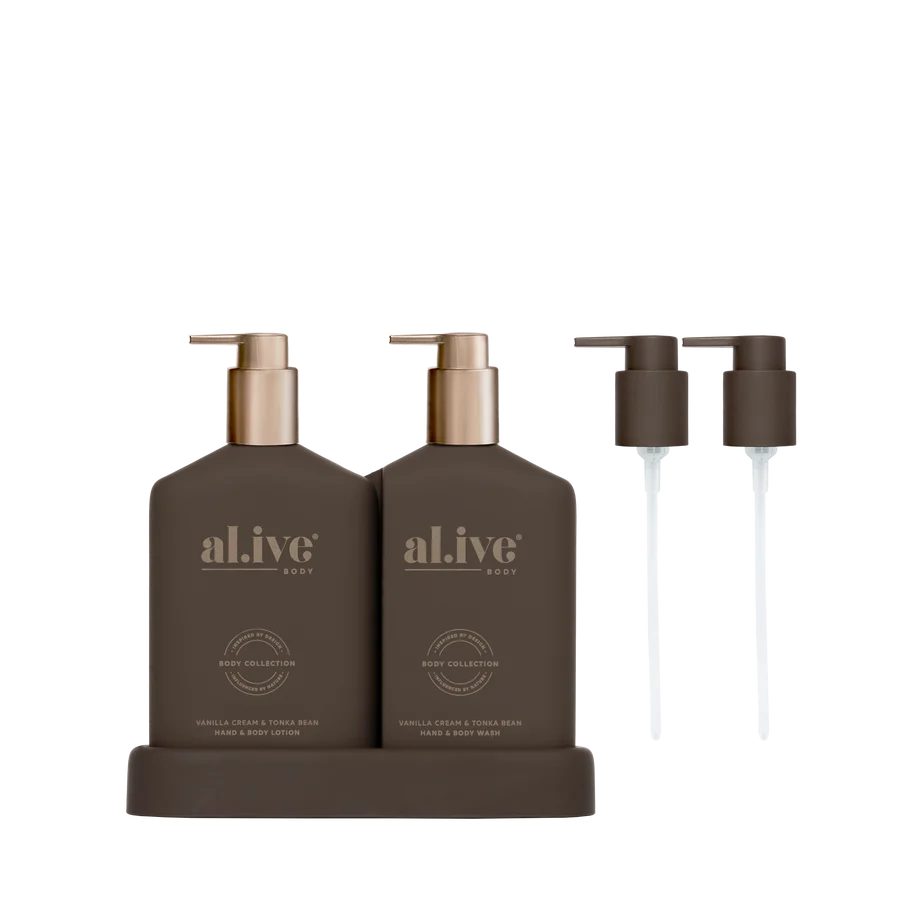 Transformative Wash & Lotion Duo – Vanilla Cream and Tonka Bean