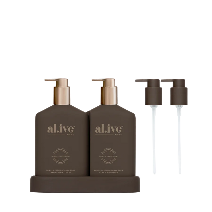 Transformative Wash & Lotion Duo – Vanilla Cream and Tonka Bean