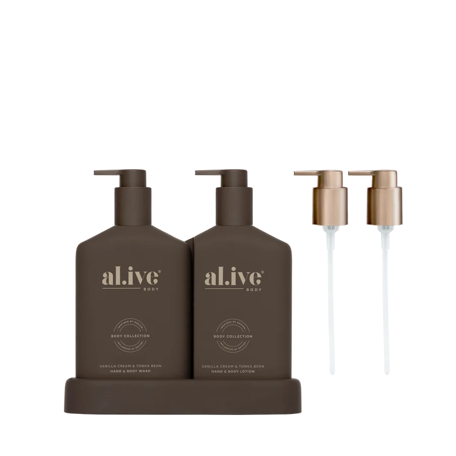 Transformative Wash & Lotion Duo – Vanilla Cream and Tonka Bean