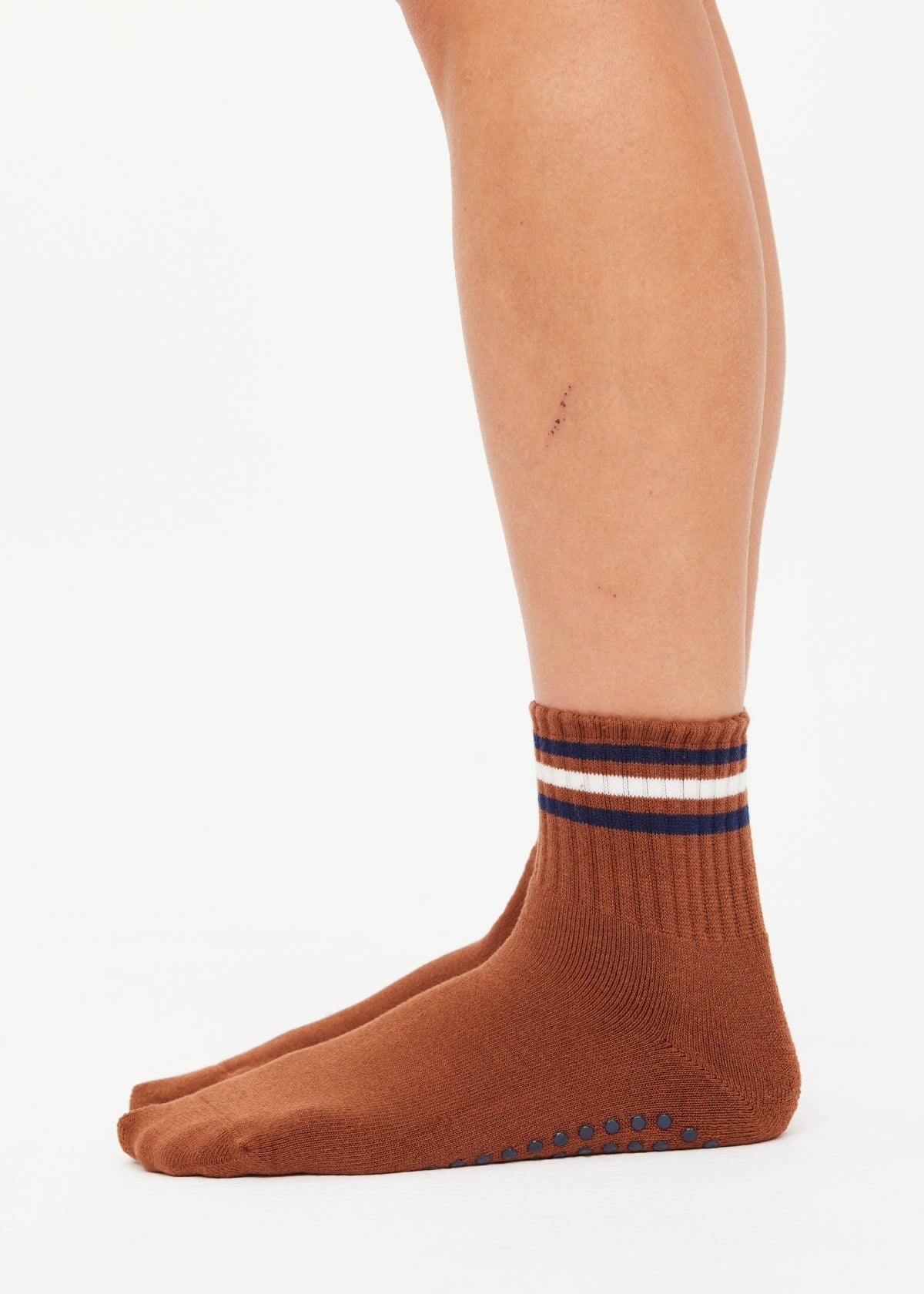 Avalon Grip Sock - Walnut