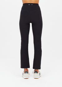 Peached Thia Crop Flare - Black