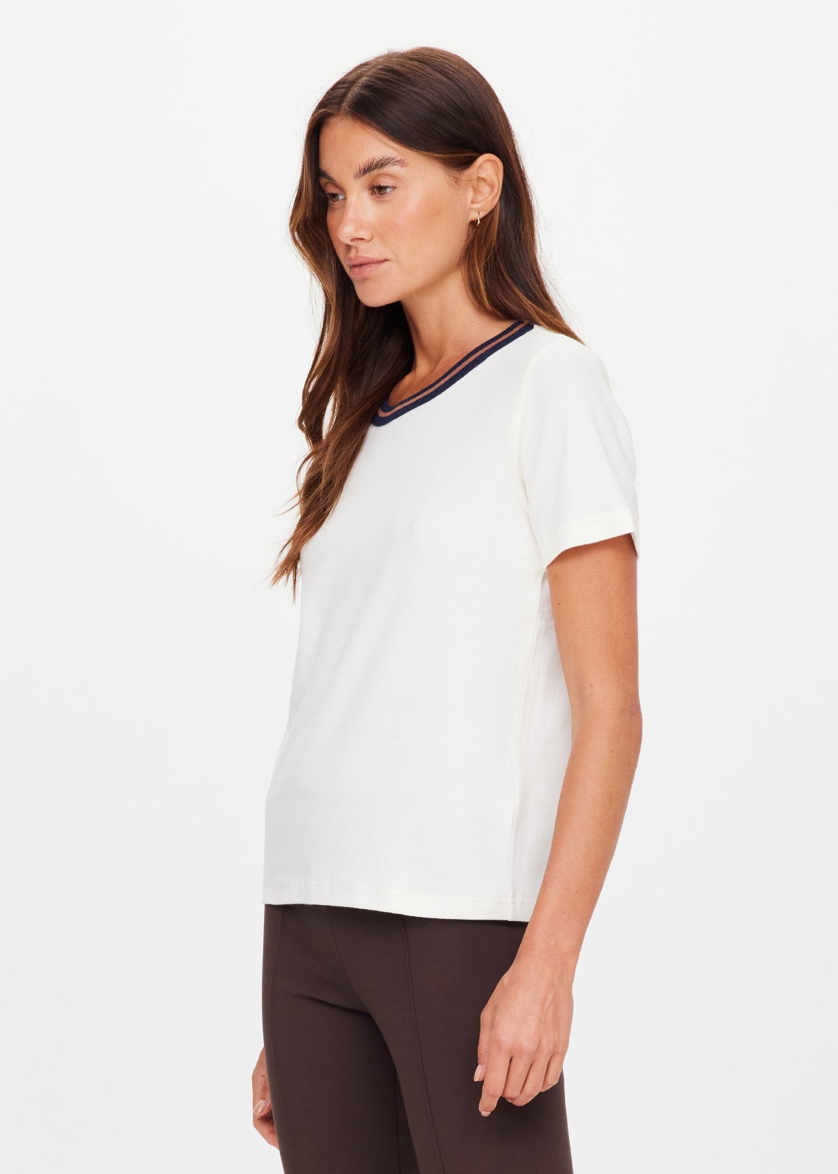 Zahra Rib Tee - Cream