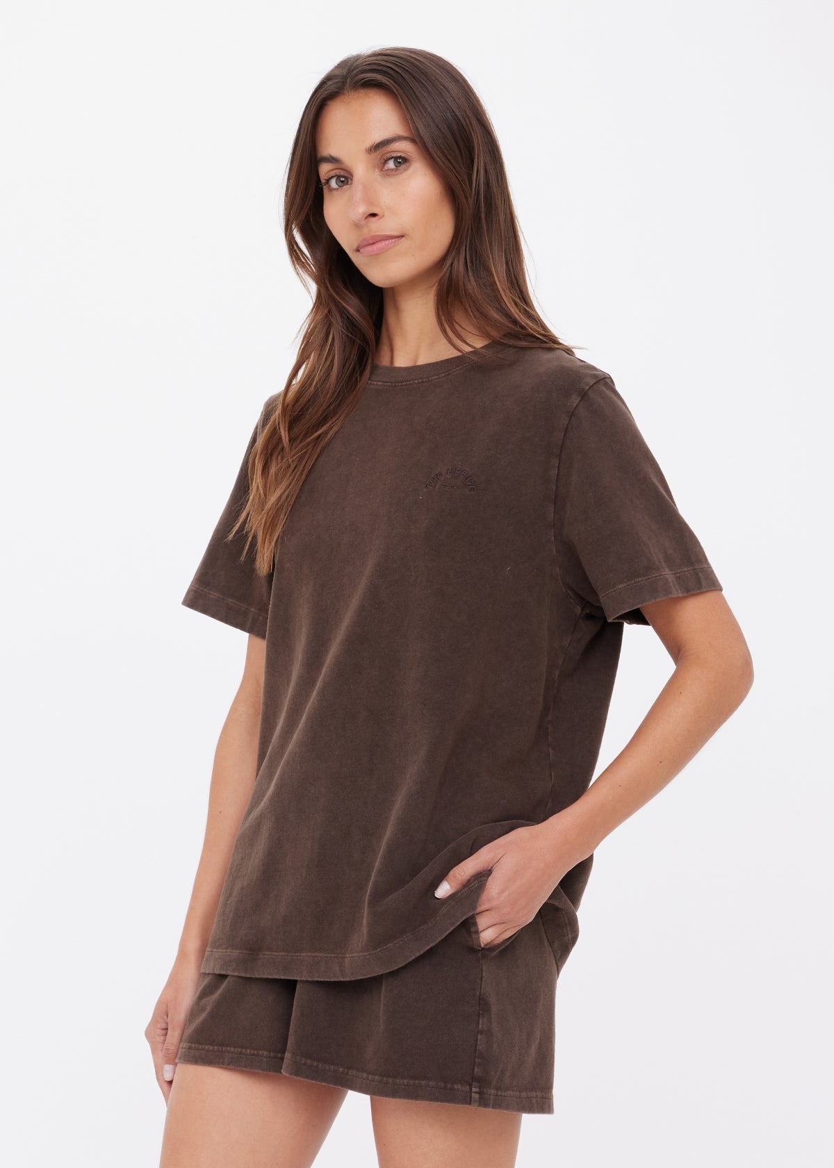 Soho Eva Crew Neck Tee - Cocoa