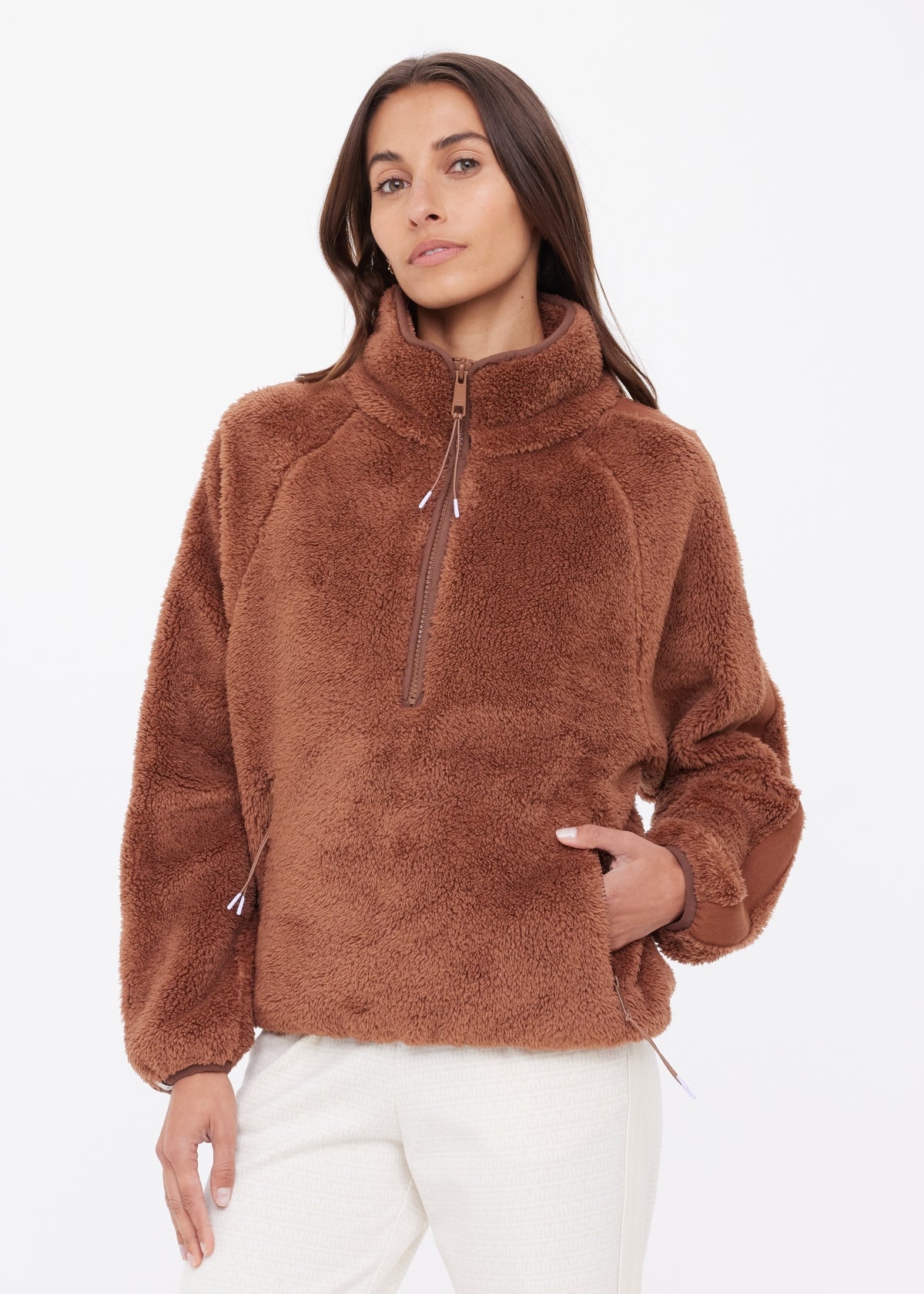 Harlow Fleece Pullover - Walnut