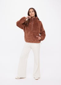 Harlow Fleece Pullover - Walnut