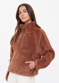 Harlow Fleece Pullover - Walnut