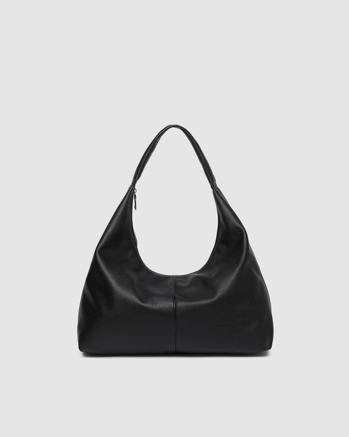 Valentina Slouch Shoulder Bag - Black. Louenhide