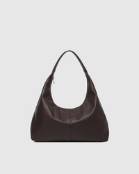 Valentina Slouch Shoulder Bag - Chocolate. Louenhide