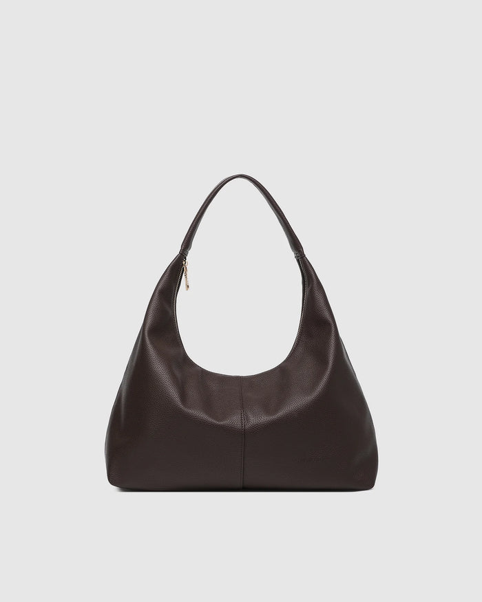 Valentina Slouch Shoulder Bag - Chocolate. Louenhide